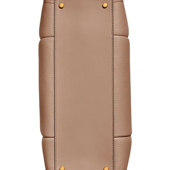 Elegant Tan Leather Tote Bag by Donna Karan - Picture 4 of 5